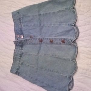 button up jean skirt